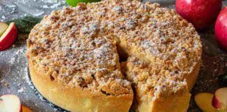 Sbriciolata con crema e mele