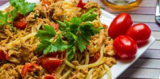 Spaghetti cremosi tonno e pomodorini