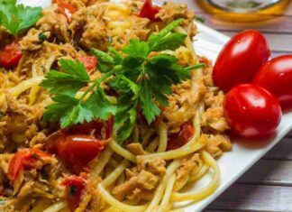 Spaghetti cremosi tonno e pomodorini