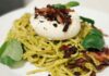 Spaghetti pesto burrata e guanciale