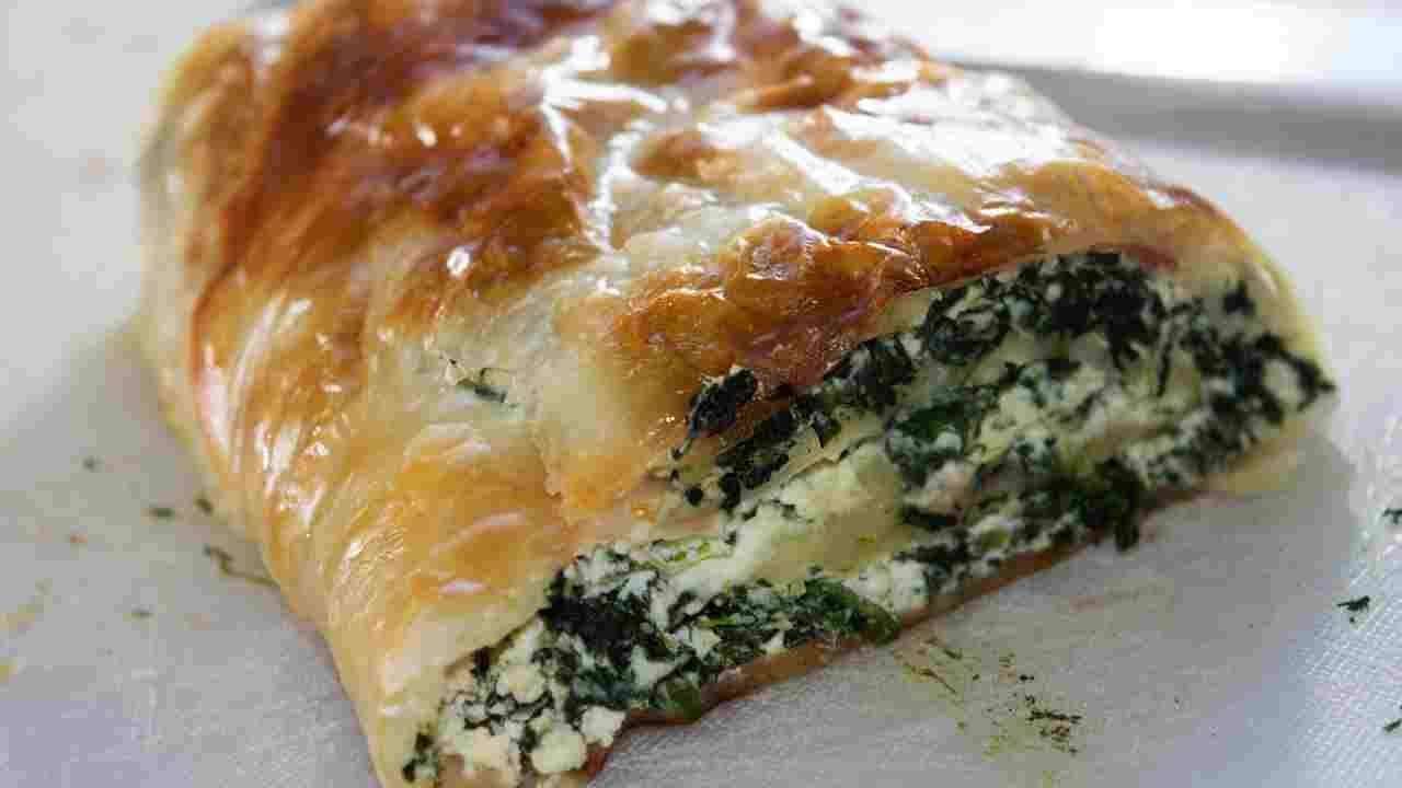 Strudel salato spinaci ricotta