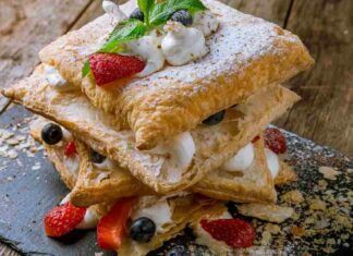 Toast dolci di sfoglia