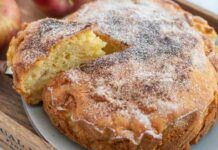 Torta di mele e ricotta frullata