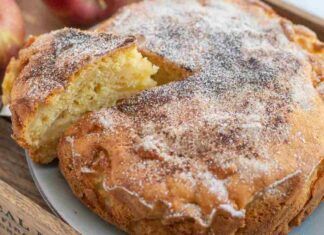 Torta di mele e ricotta frullata