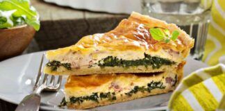 Torta salata con bietole e salsicce