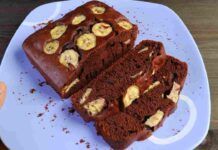 Torta tre ingredienti banana e cacao