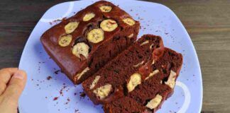 Torta tre ingredienti banana e cacao