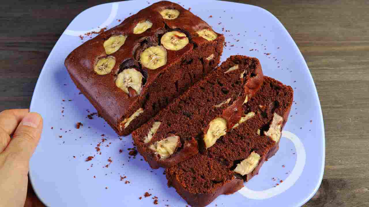 Torta tre ingredienti banana e cacao