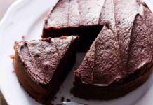 Tortina frullata di banane e cacao