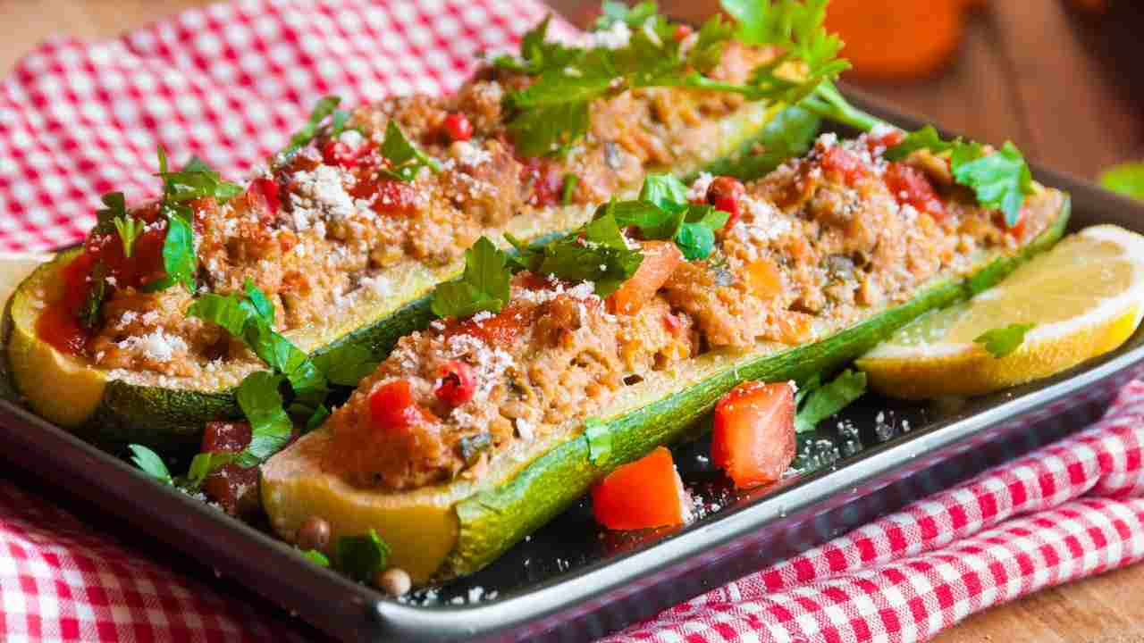 Zucchine ripiene al tonno