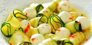 insalata di zucchine crude e mozzarella ricettasprint