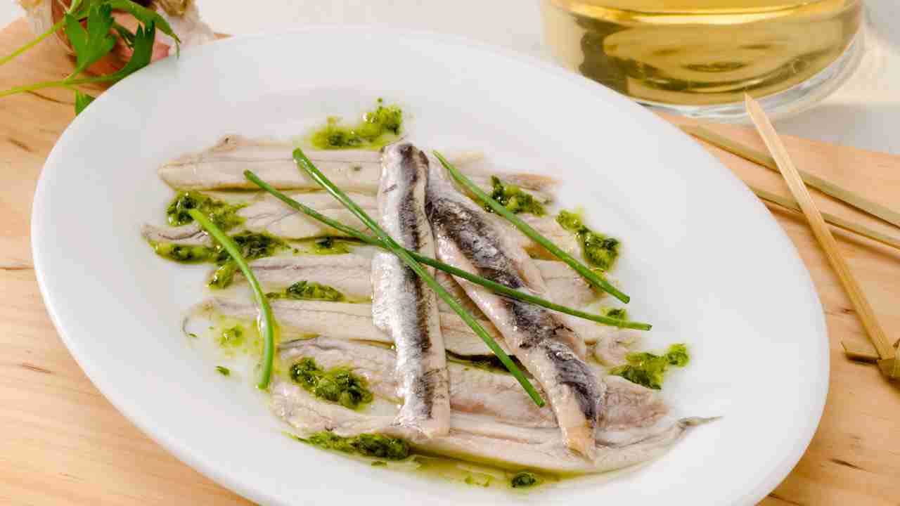 Alici marinate in 5 minuti