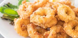 Anelli di calamari fritti