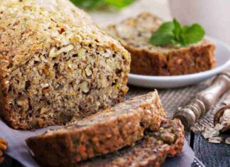 Banana bread cereali e vaniglia