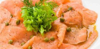 Carpaccio di salmone affumicato
