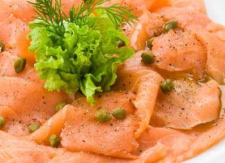 Carpaccio di salmone affumicato