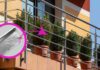 Carta stagnola sulla ringhiera del balcone RicettaSprint