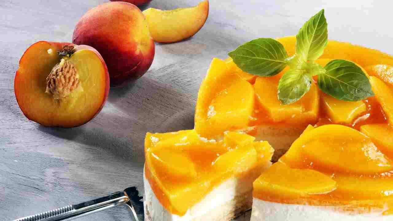 Cheesecake alle pesche