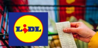 Scontrino della spesa e logo di LIDL