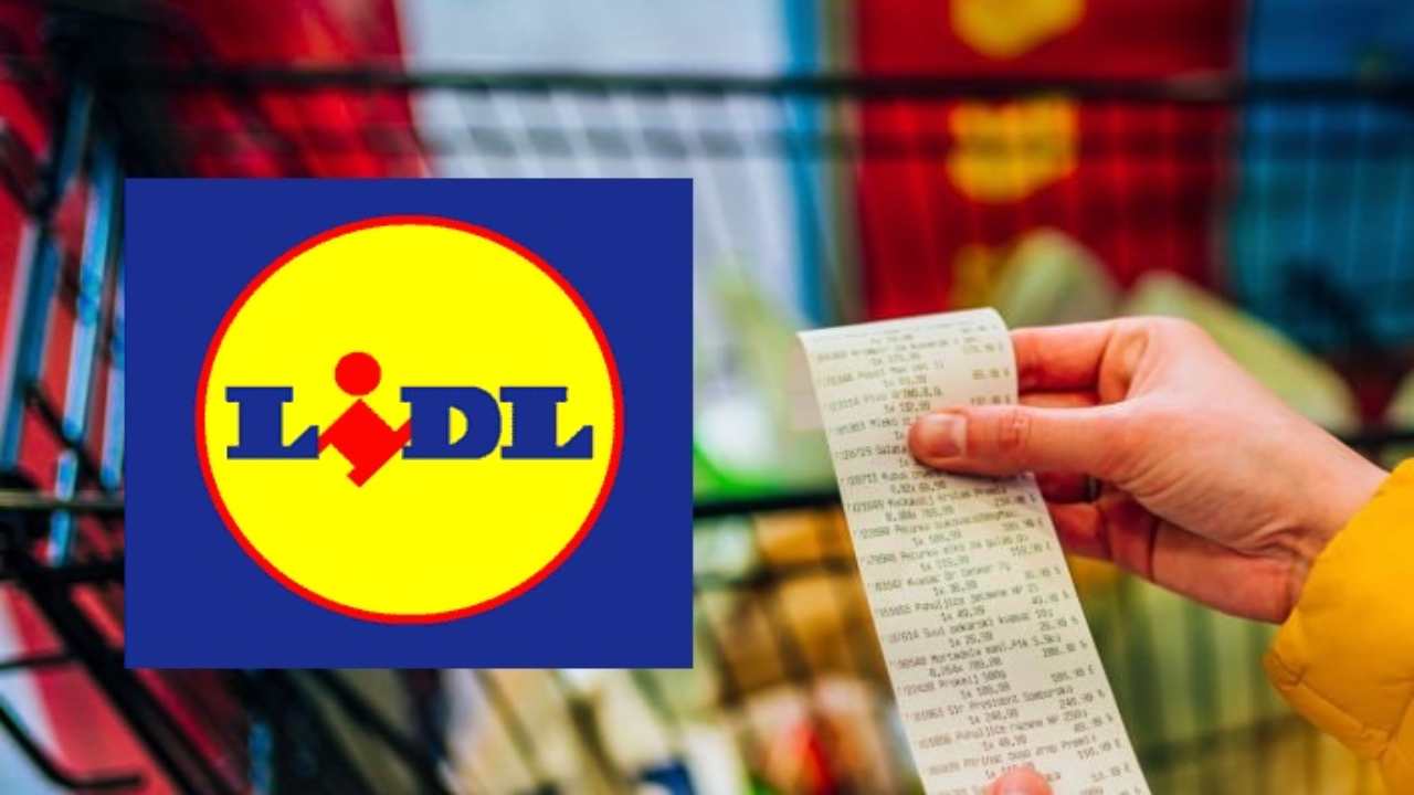 Scontrino della spesa e logo di LIDL