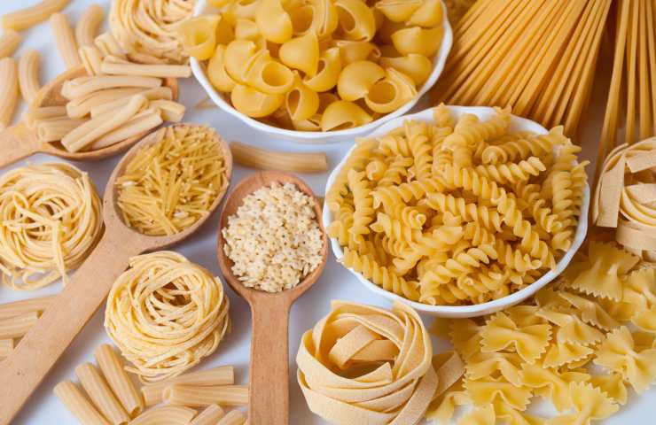 Diversi tipi di pasta