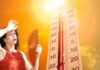 Donna che soffre il caldo
