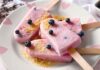 Ghiaccioli yogurt e mirtilli