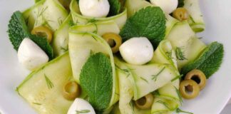 Insalata di zucchine e mozzarella