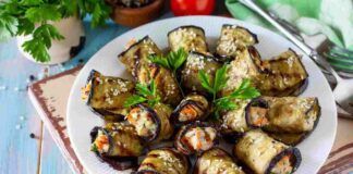Involtini di melanzane grigliate