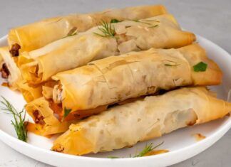 Involtini salati di pasta fillo