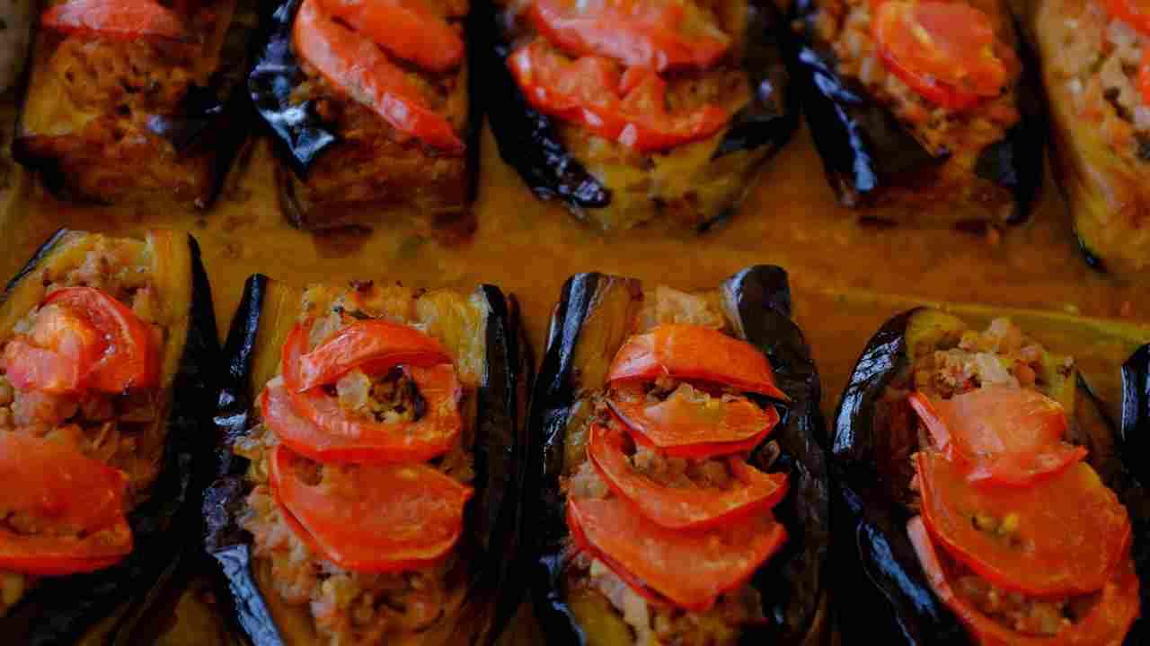 Melanzane farcite al forno