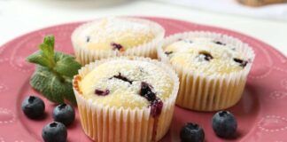 Muffin veloci all'acqua e frutta