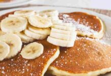 Te li sogni dei pancakes come questi senza latte ma fatti con l’acqua, leggerissimi e super digeribili: ne puoi mangiare fino a 3 tutte le mattine, li puoi anche conservare in frigo Pancakes leggerissimi