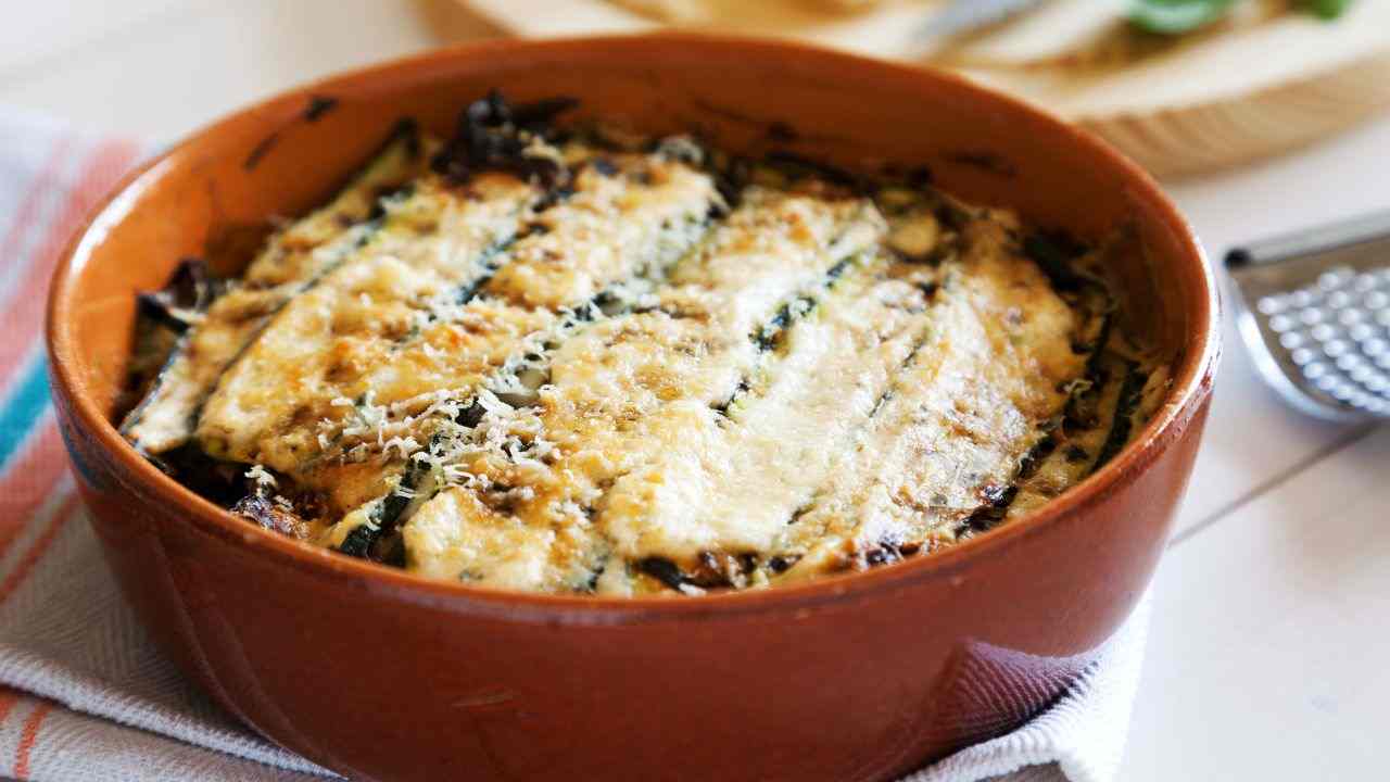 Parmigiana di zucchine bianca