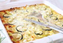 Zucchine con formaggio e prosciutto cotto al forno Parmigiana di zucchine con prosciutto cotto e formaggi RicettaSprint