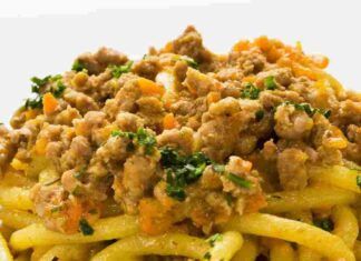 Pasta con il ragù di verdure