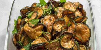 Pasta cremosa con zucchine alla scapece