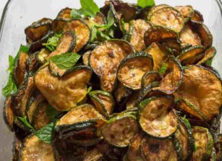 Pasta cremosa con zucchine alla scapece