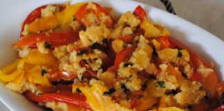 Peperoni gratinati alla mediterranea