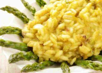 Risotto giallo con gli asparagi