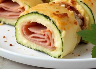 Rotolo di zucchine con prosciutto e formaggio - RicettaSprint