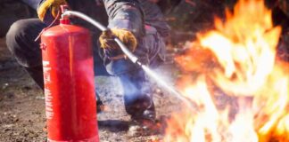 Incendio in corso