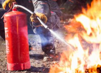 Incendio in corso