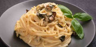 Spaghetti alla Nerano cremosi