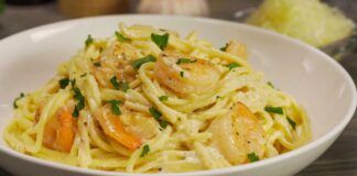 Spaghetti alla carbonara e gamberi RicettaSprint