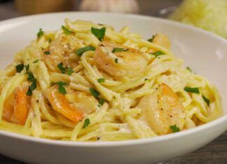 Spaghetti alla carbonara e gamberi RicettaSprint