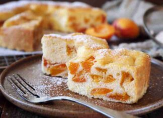 Torta all'acqua con le albicocche
