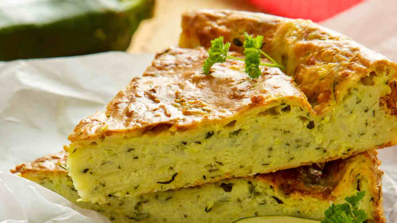 Torta di zucchine con provola e prosciutto cotto RicettaSprint
