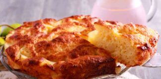 Torta fluffosa di ricotta e mele