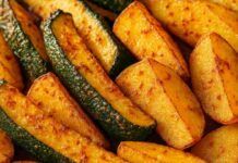 Zucchine e patate croccanti alla paprika con trucco finale Zucchine e patate croccanti alla paprika